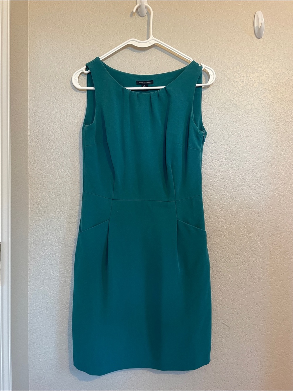 Sleeveless Teal Sheath Dress - Tommy Hilfiger